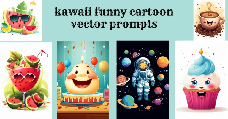 kawaii vector cartoon AI prompts for your illustrations and graphics design